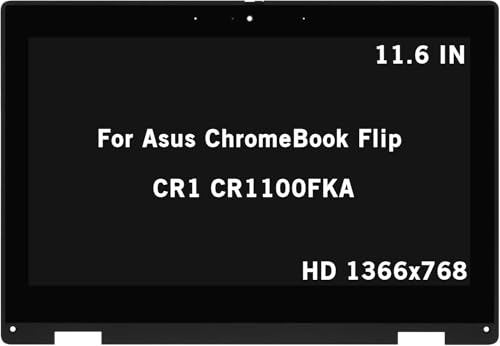 HOYRTDE 11.6インチ 交換用スクリーン Asus ChromeBook Flip CR1 CR1100FKA HD 1366x768 LCDディスプレイ タッチスクリーンデジタイザー アセンブリ ベゼル付き