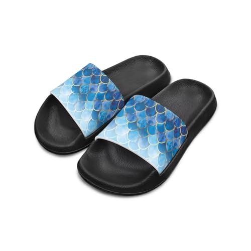 Doojoayie Wide Fit Slides for Kids Girls Colorful Beach Shoes for Water Play Non Slip2