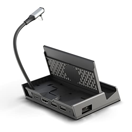 Skull & Co. SteamDeck/ROG ALLY用ドック HDMI 2.0/4K@60Hz モジュールデザイン 5-in-1 高速充電 保護カバー対応 NS・スマホ・ノットPC対応