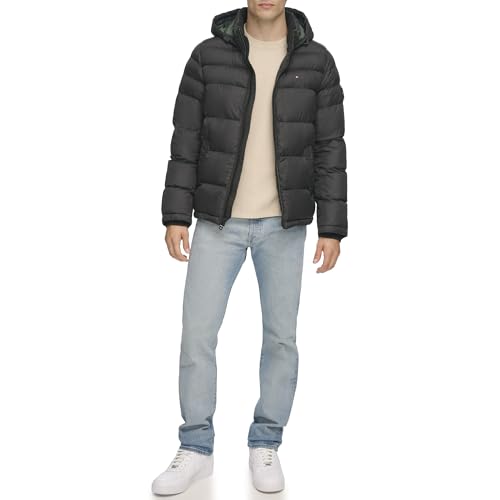 Image of Tommy Hilfiger Men's Down Alternative Hooded Puffer Jacket (Standard and Big & Tall)