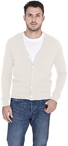 男性&#39 ;sボタンダウンカーディガン100%カシミヤ定番ニットVネックセーター