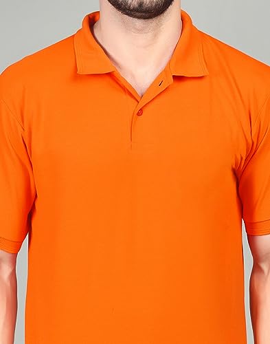 Image of INKKR Men's Casual Polo Neck Half Sleeve Solid T-Shirt (Pack-3)