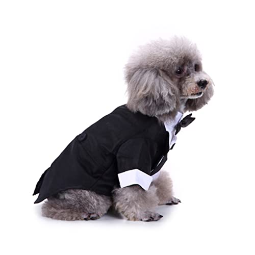 Traje formal para perros KESYOO talla L negro miniatura 3