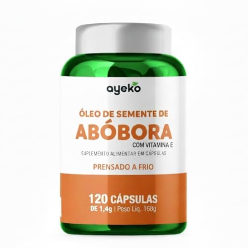 Óleo de Semente de Abóbora Com Vitamina E Prensado a Frio 120caps Ayeko
