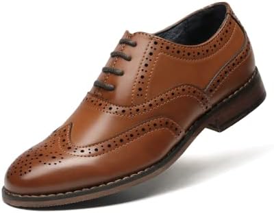 Bruno Marc Big Kid Prince_K_2 Brown Boy's Classic Oxfords Dress Shoes Size 4 M US Big Kid