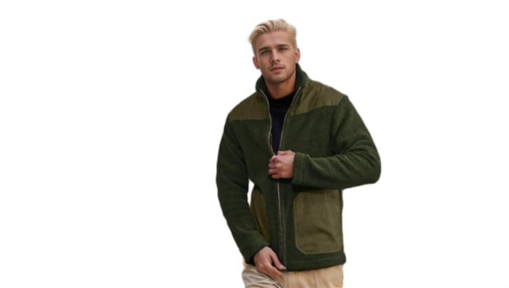 NITRY Men Jacket Men Casual Sport Solid Color Long Sleeve Jacket Men Youth Fashion Trend Transition Jacket Men Comfortable Warm Outdoor Jacket