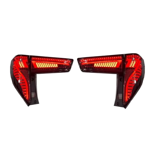 LLXINGYL Taillights Compatible with Innova Crysta Tail Lamp with Full LED and Sequential Turn Signal 2015-2022 Modified Rear Lamp Light(Black B)