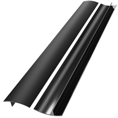 3rd Generation B-Forest Silicone Stove Gap Covers (2 Pack) Seals Gaps Between Stovetop and Counter Heat Resistant Oven Gap Filler Kitchen Stove Gap Guard (25 in-Black) Easy-Clean Easy-Secure