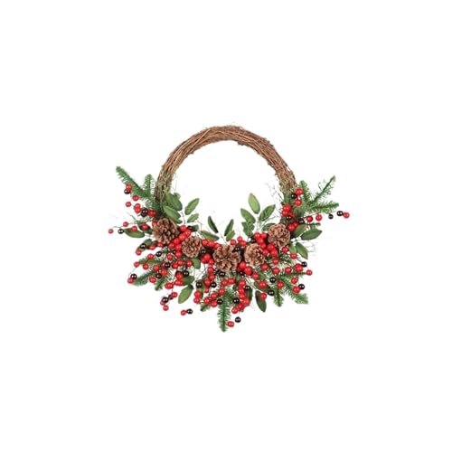 Couronne de Noël extérieure résistante pour ornement de porte en lot