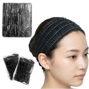 使い捨てヘアバンド ヘアバンド ブラック