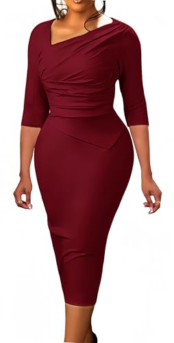 Dress for Women Elegance Church Dresses Midi Teacher Office Modest Business  Wear to Work Suiting Outfits - Product Details