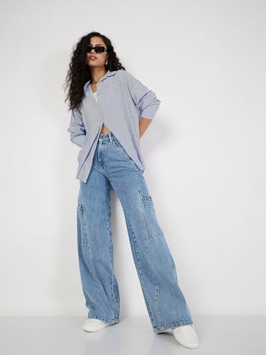 Image of Sassafras Women's Modern Straight-Leg Jeans - Classic Fit, Professional Office to Evening Outfit for Women
