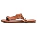 Women's Toe Loop Slide Sandals - Comfortable Slip-On Summer Flats, Lightweight and Stylish for Beach, Travel, and Daily Wear Brown 07