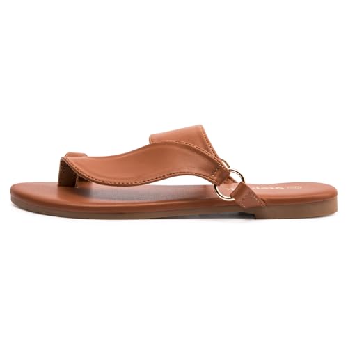 Women's Toe Loop Slide Sandals - Comfortable Slip-On Summer Flats, Lightweight and Stylish for Beach, Travel, and Daily Wear3