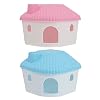 TEHAUX Small Animal House Hideout Toy Hamster Hut for Rat Mouse Guinea Pig 4.33In Durable Pet Cage House for Play Rest and Sleep