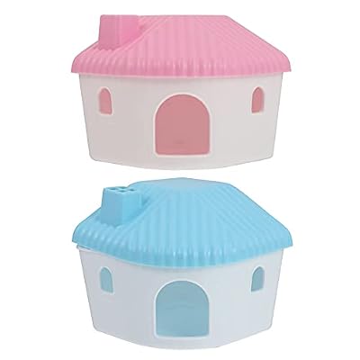 TEHAUX Small Animal House Hideout Toy Hamster Hut for Rat Mouse Guinea Pig 4.33In Durable Pet Cage House for Play Rest and Sleep
