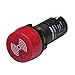 KPL-BZCR-110V, Buzzer, 22mm Panel Hole, 80dB, Red LED Indicator, Continuous Sound, 110V AC