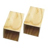 Healifty 2 piezas Portalápices de Madera Maciza Organizador de Escritorio Resistente para Utensilios y Papelería Diseño Cuadrado sin Pintar Capacidad Amplia para Oficina y Hogar