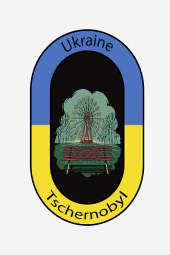 Ukraine Tschernobyl ferris wheel flag pray freedom peace prayer: Notebook with 120 lined pages A5 format 6x9”