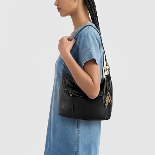 Image of The Sak Alameda Hobo Bag - Premium Large Leather Women's Handbag for Everyday & Travel - Durable Purse With Zipper Pocket