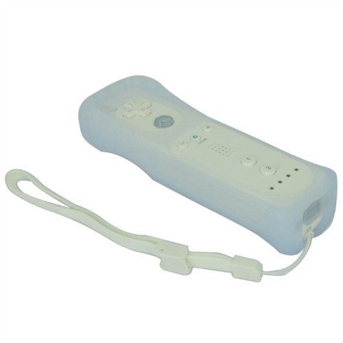 eForBuddy Remote Controller with Silicone Skin Case for Nintendo Wii, White