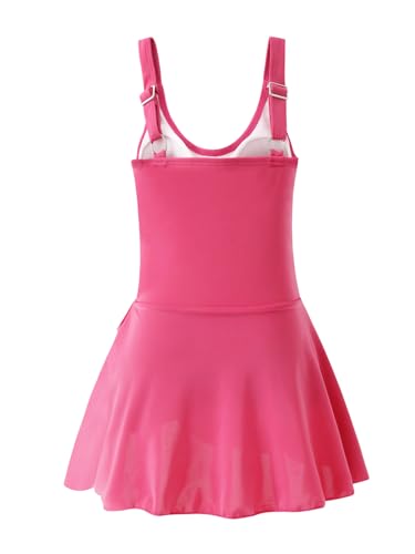 Image of Girls One Piece Swimdress Floral Skirt Bathing Suit Swim Hawaiian Beach Swimwear 4-14Y