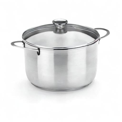 METAL FUSION Pentola In Acciaio Inox Con Bordo A Vapore - King Cooker 62 Quart (58.7 Litri) Con Coperchio E Cesto Forato