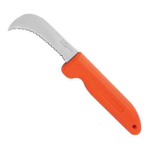 Zenport K104 Harvest Utility Knife Landscape 3-Inch Stainless Steel Deep Serrated Blade