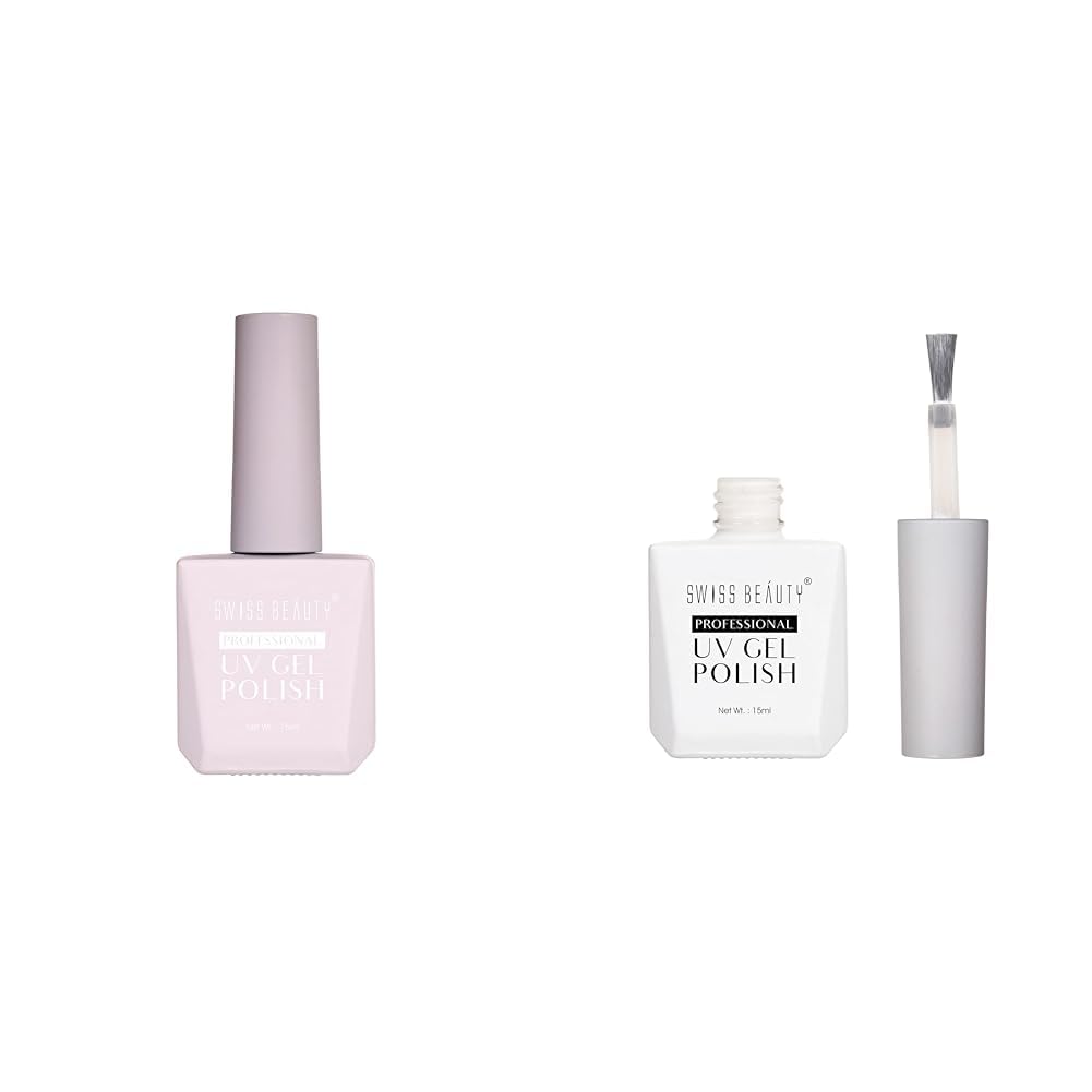 SWISS BEAUTY Professional Uv Gel Glossy Finish Nail Polish & Professional Uv Gel Nail Polish,15 Milliliters