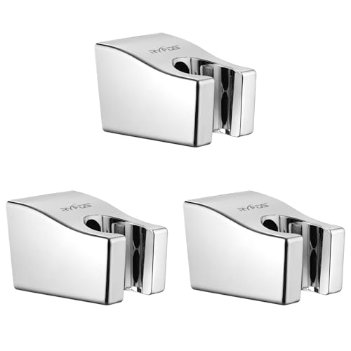 RYFOS India’s 1st Brand with Lifetime Support, R1710WH, ABS, 3-Piece Wall Hook for Health Faucets, Jet Sprays and Hand Showers Mounting Brackets, Chrome Finish