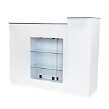 Edles Design mit Glas i Beauty Empfangstheke Salon Verkaufstheke Friseurrezeption Salontheke Empfangstresen