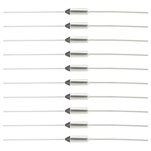 Create idea 10 Piezas de Fusible Térmico de Temperatura de Metal DF152S 152 °C 305,6 °F 10 A 250 V para Transformador de Motor Eléctrico Industrial Y Doméstico