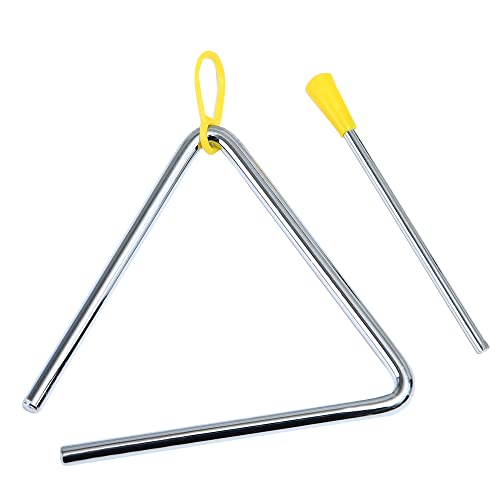 Image of 5 Inch Musical Steel Triangle Percussion Instrument With Striker