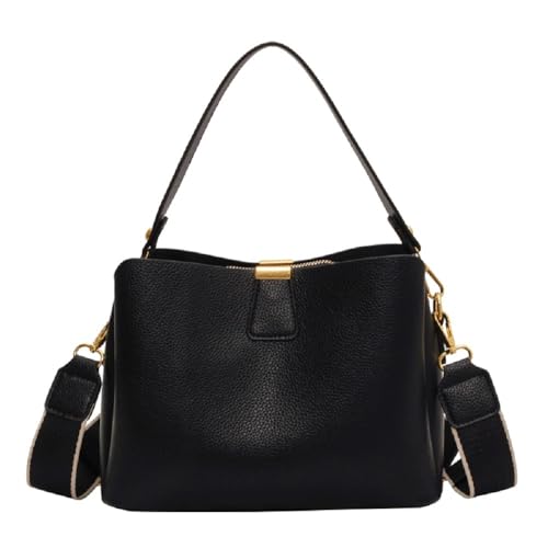 Women Bucket Bag Top Handle Crossbody Purse Vintage PU Leather Shoulder Satchel Fashion Tote Handbag for Work Travel Gifts