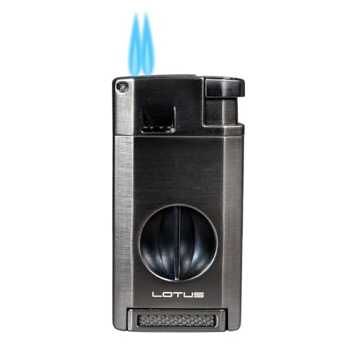 Encendedor Lotus Excalibur doble llama con cortador miniatura 2