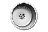 Edelstahl Rund Küchenspüle Edelstahlspüle Aufsatzspüle Spüle Spülbecken 38Ø