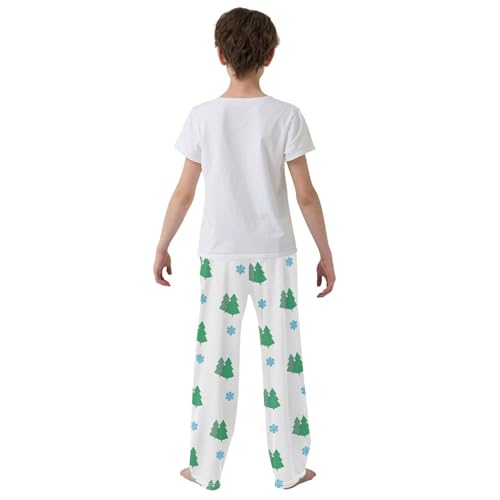 Boys' Pants Christmas Xmas Tree Snowflake Long Bottoms Jogger Pants Elastic Waist Trousers with Pockets S-XL3