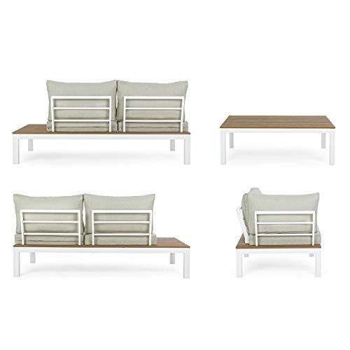 Bizzotto Set Salotto Ang. Elias Bianco con Cuscini cod.0662824