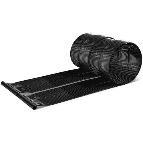 GYMAX Riscaldatore Solare per Piscina in PE, 2 Pannelli di Riscaldamento Solare da 600 X 75 CM, Rispettosi dell'Ambiente, Riscaldatore Solare per Piscine Interrate e Fuori Terra da 25.800