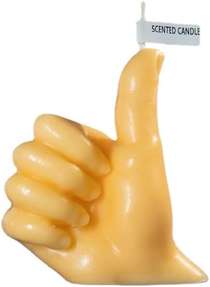 Thumb Candle Finger Shaped Gesture Scented Candles Niche Funny Quirky Gifts for Birthday, Office, Housewarming Gift (Pink)