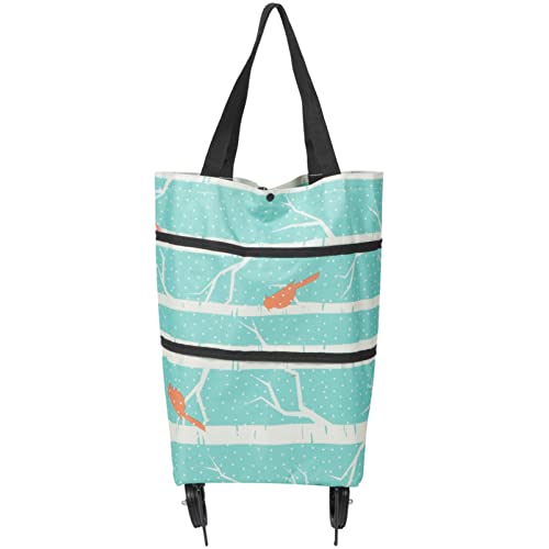 Zerodeko Zusammenklappbare Trolley-Taschen Einkaufstasche Mit Rädern Zusammenklappbarer Einkaufswagen Wiederverwendbare…
