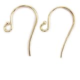 14K Solid Yellow Gold Earwires W/Bead Tip - DIY Earrings - French Ear Hooks 14KT