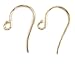 14K Solid Yellow Gold Earwires W/Bead Tip - DIY Earrings - French Ear Hooks 14KT