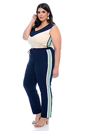 Conjunto Plus Size 3 Cores Faixa Lateral-48