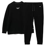 [TENTIAL] BAKUNE スウェット 上下セット メンズ 一般医療機器 疲労回復 抗菌機能 血行促進 バクネ リカバリーウェア 疲労回復パジャマ ルームウェア 部屋着 健康 ブラック L