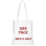 SEIEN SIE KREATIV: Unser Beutel eignet sich perfekt zum Bemalen, Bedrucken, Bestempeln und natürlich auch für einen klassischen Siebdruck. Auch auf einem Kindergeburtstag ein Hit!