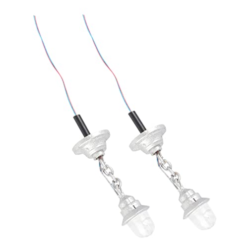 SWOOMEY 2PCS Model Chandelier Dollhouse LED lamp Dollhouse LED Chandelier Miniature Ceiling Light Doll House Mini Chandelier Mini House Decorations Miniature Light Chandelier abs Branches