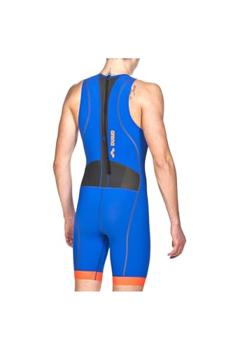 ARENA Herren Triathlon Anzug ST 2.0 mit Rückenreißverschluss, royal/Orange, M