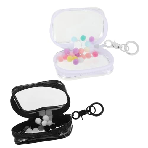 Gatuida Bolsa De Almacenamiento para Exhibir Muñecas 2 Unidades Transparente para Guardar Muñecas Minifiguras Organizadores Transparente Portátil De Peluche