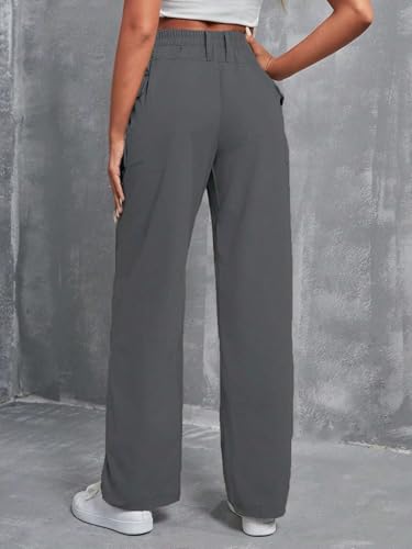Image of TOPLOT Cotton Solid Multi-Pocket Cargo Pant for Women